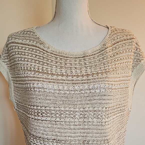 White House Black Market Cream Knit Top - Picture 2 of 6